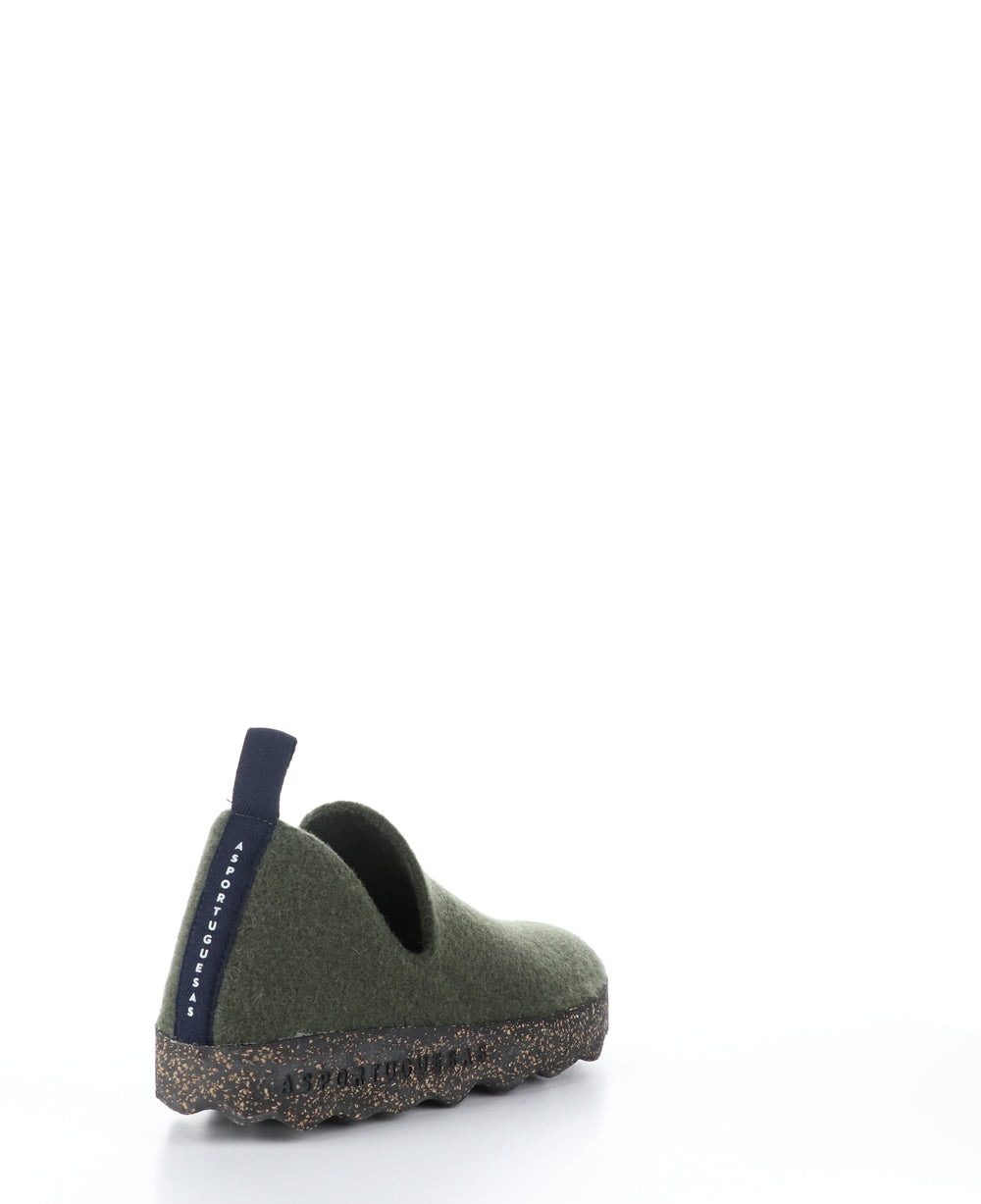 CITY Military Green Round Toe Shoes|CITY Chaussures à Bout Rond in Vert