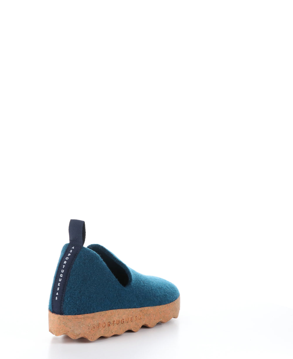 CITY Peacock Blue Round Toe Shoes|CITY Chaussures �� Bout Rond in Bleu