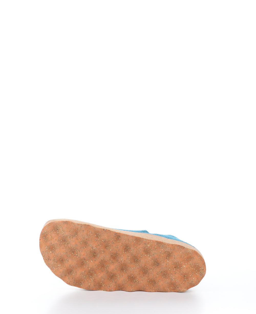 CITY Peacock Blue Round Toe Shoes|CITY Chaussures �� Bout Rond in Bleu