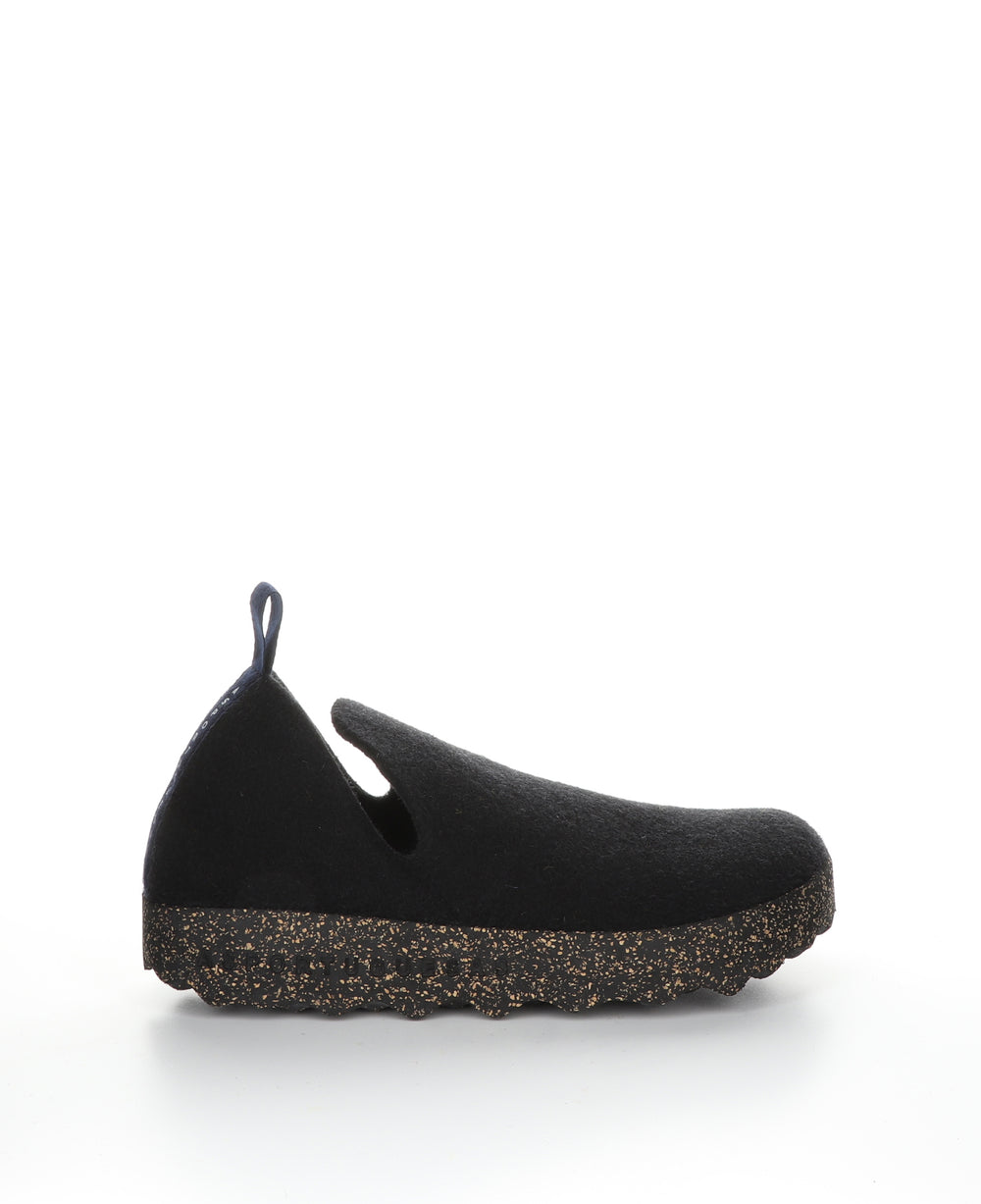 CITYM Black Round Toe Shoes|CITYM Chaussures à Bout Rond in Noir