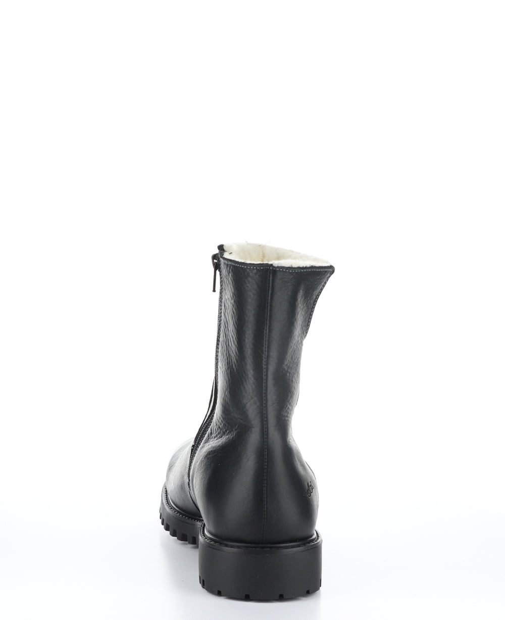 DEREK Black Zip Up Boots|DEREK Bottes avec Fermeture Zippée in Noir