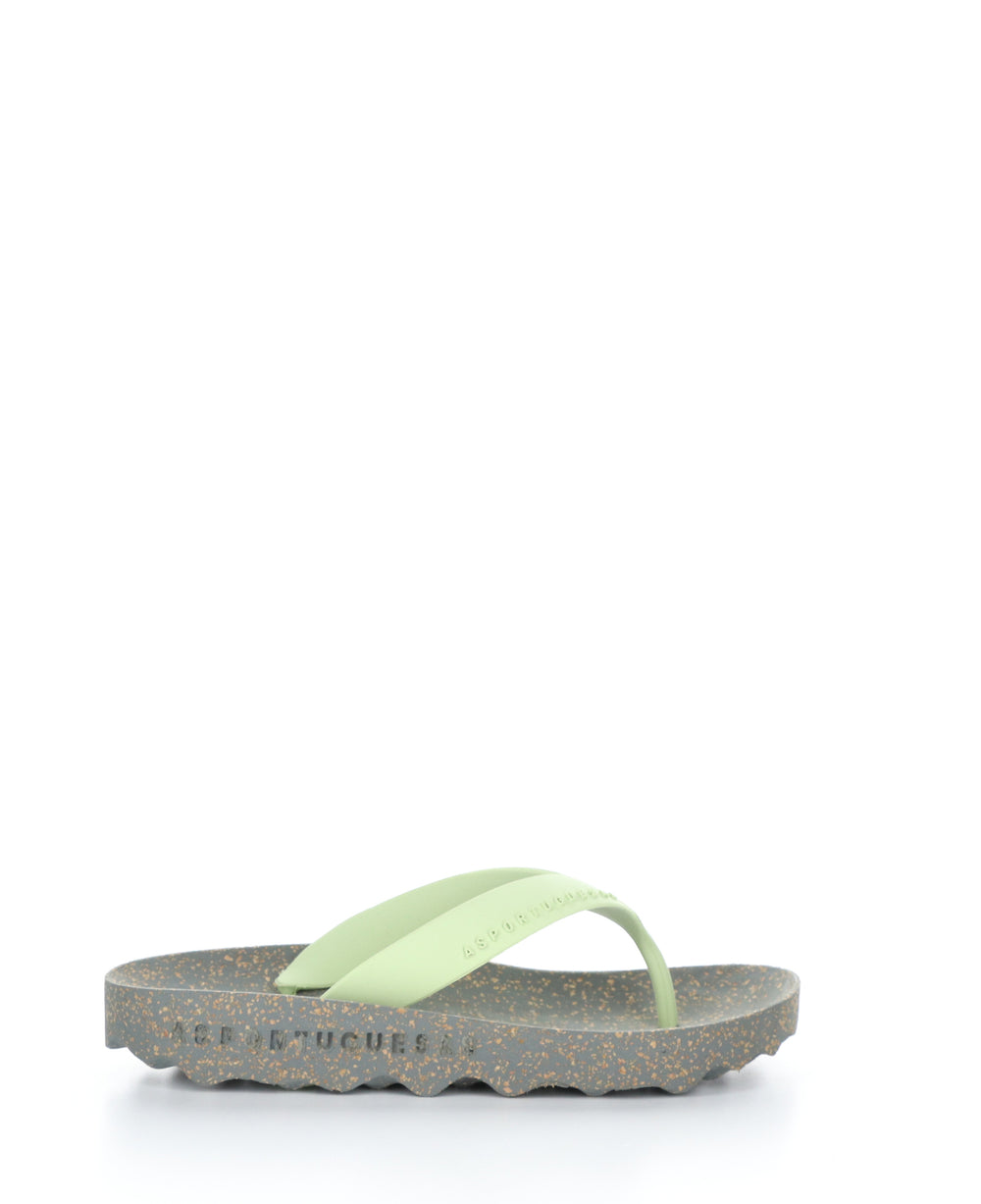 FEEL_L Grey Mint Casual Flip-Flops|FEEL_L Tong en Style Casual in Vert