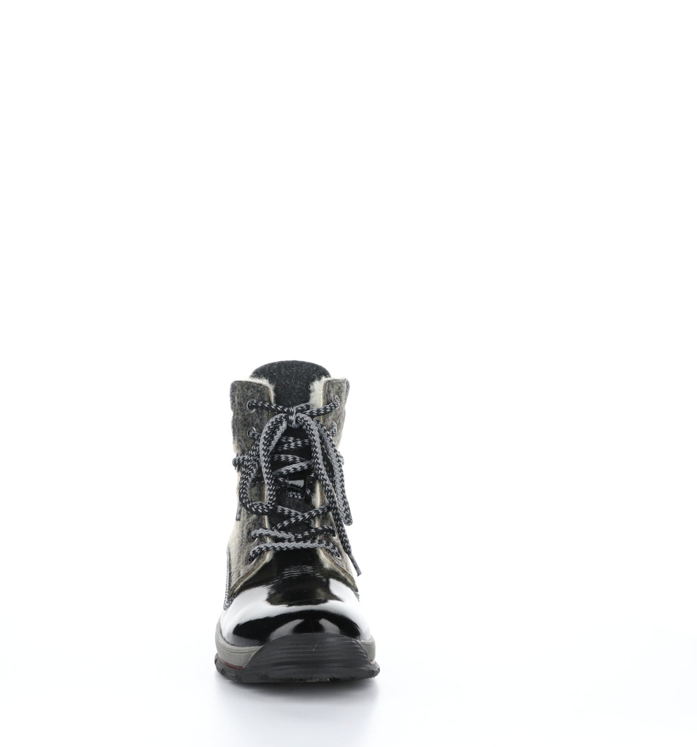Gift Black Zip Up Ankle Boots|Gift Bottines Avec Fermeture Zipp�Ͽ½E In Noir