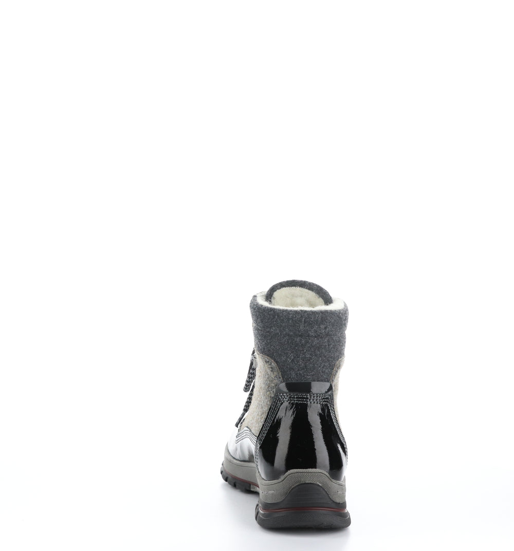 Gift Black Zip Up Ankle Boots|Gift Bottines Avec Fermeture Zipp�Ͽ½E In Noir