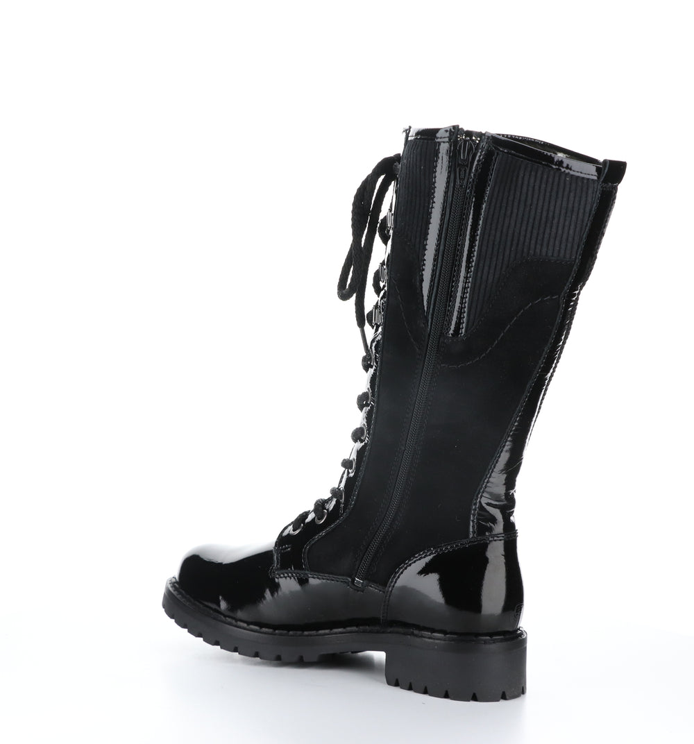HARRISON Black Zip Up Boots|HARRISON Bottes avec Fermeture Zippée in Noir