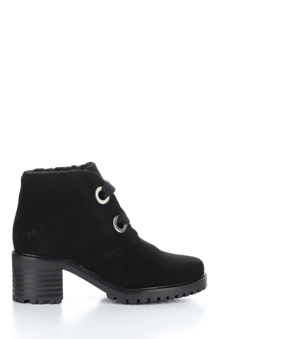 Index Black Round Toe Boots