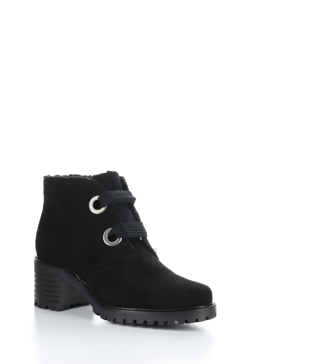 Index Black Round Toe Boots