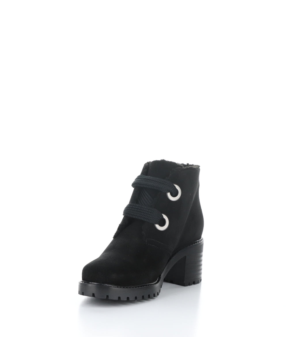 Index Black Round Toe Boots