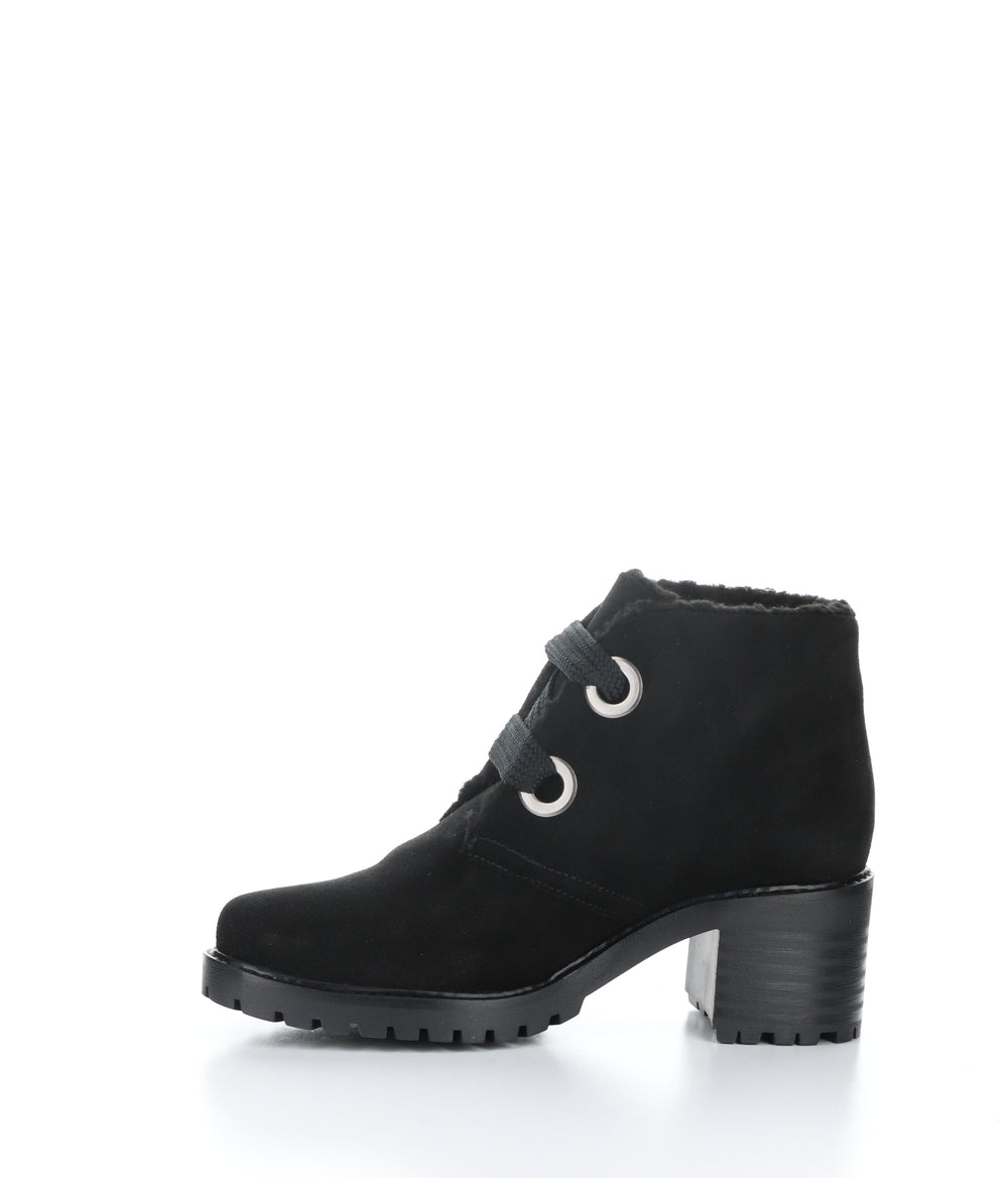 Index Black Round Toe Boots