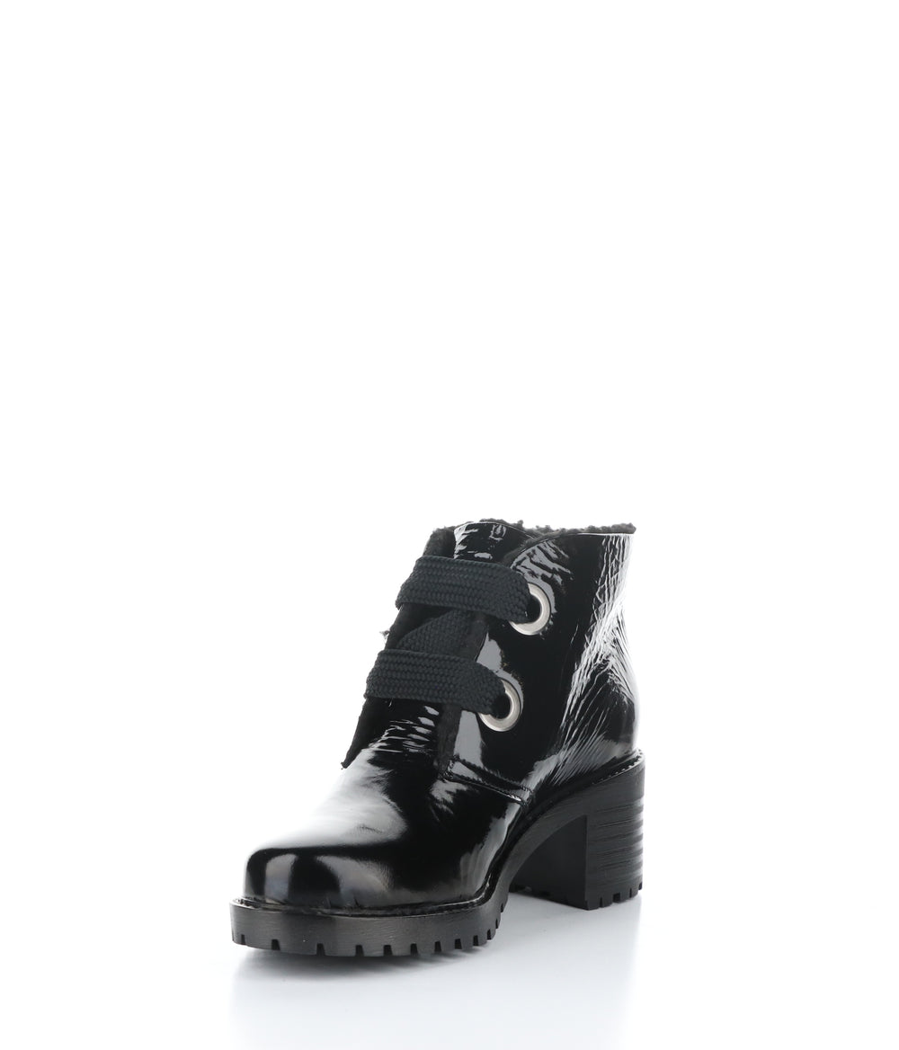 Index Black Round Toe Boots