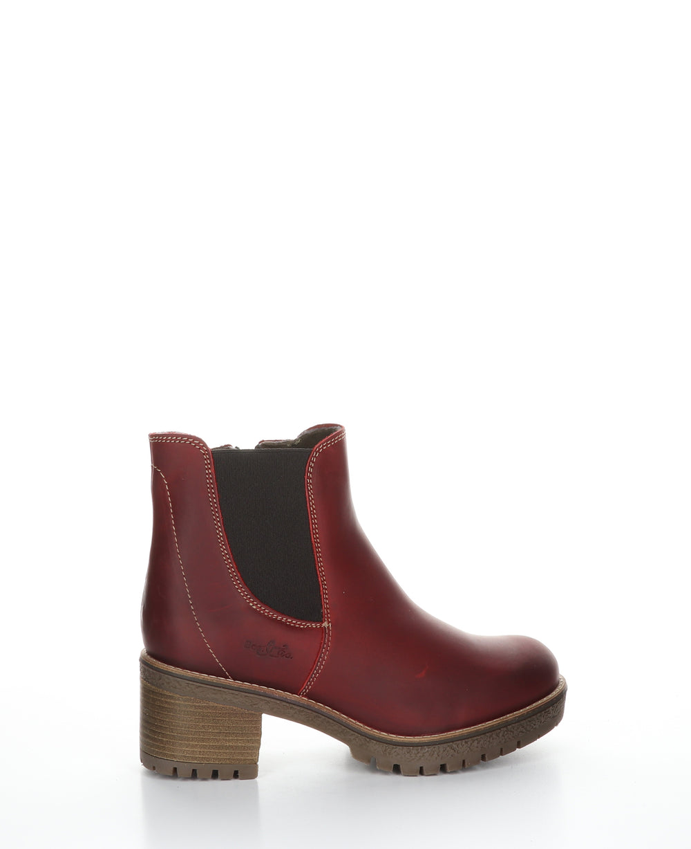 Mass Red Zip Up Ankle Boots|Mass Bottines Avec Fermeture Zipp�Ͽ½E In Rouge