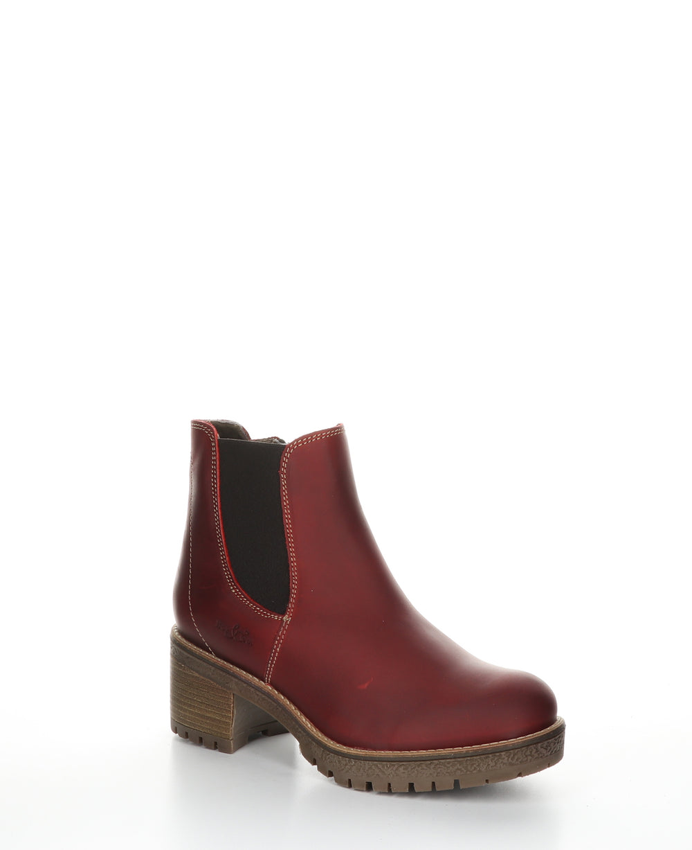 Mass Red Zip Up Ankle Boots|Mass Bottines Avec Fermeture Zipp�Ͽ½E In Rouge