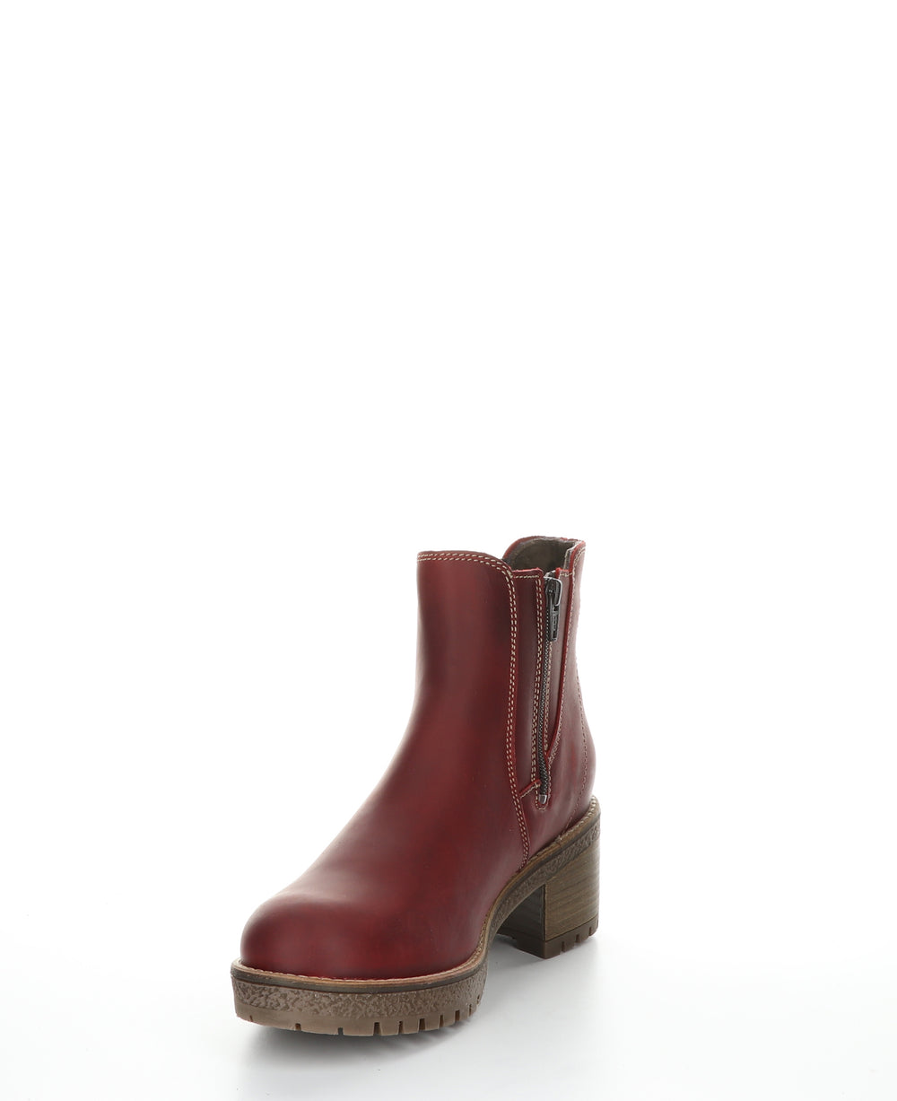 Mass Red Zip Up Ankle Boots|Mass Bottines Avec Fermeture Zipp�Ͽ½E In Rouge