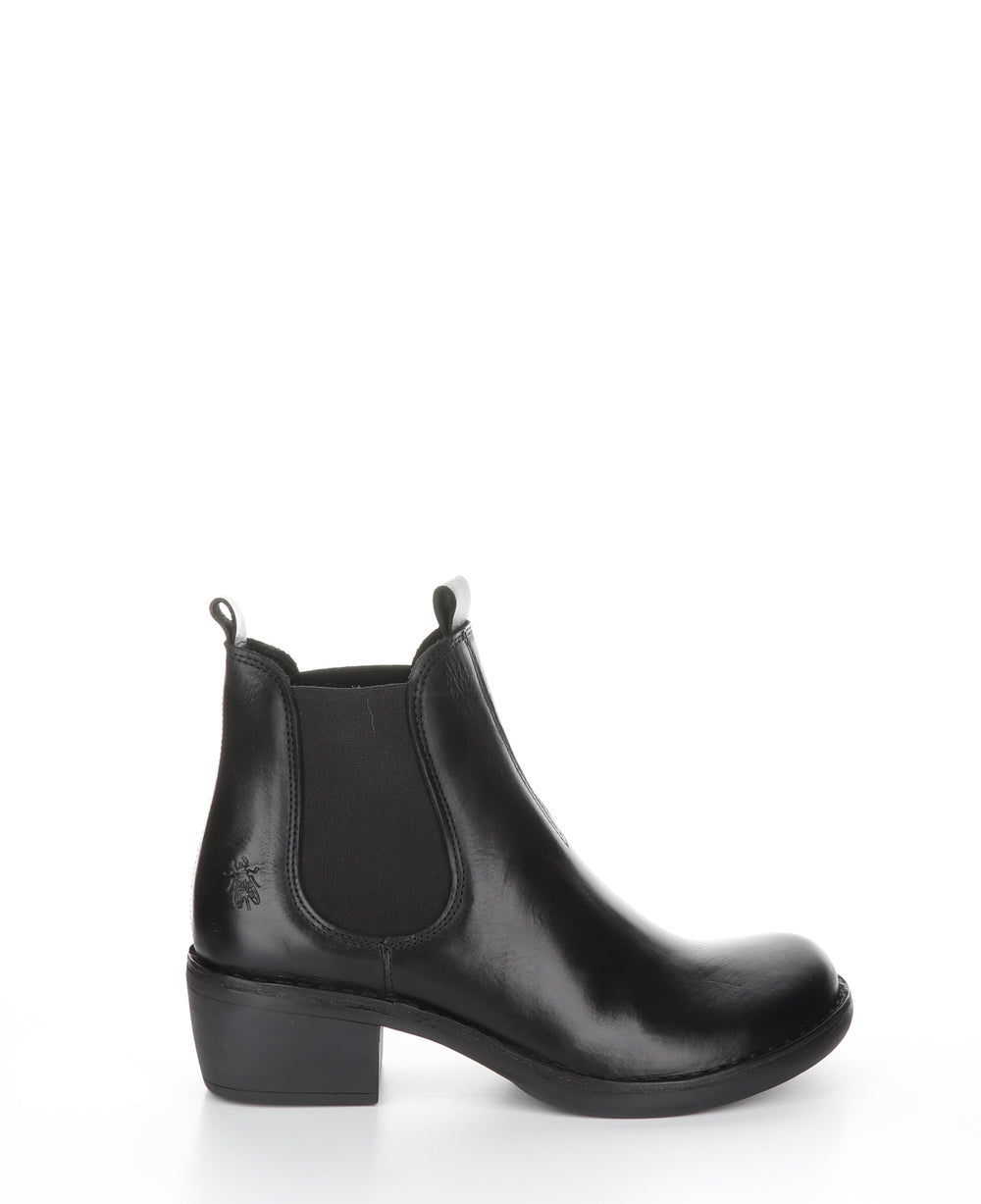 Meme030Fly Black Round Toe Ankle Boots|Meme030Fly Bottines Ͽ½Ͽ½ Bout Rond In Noir