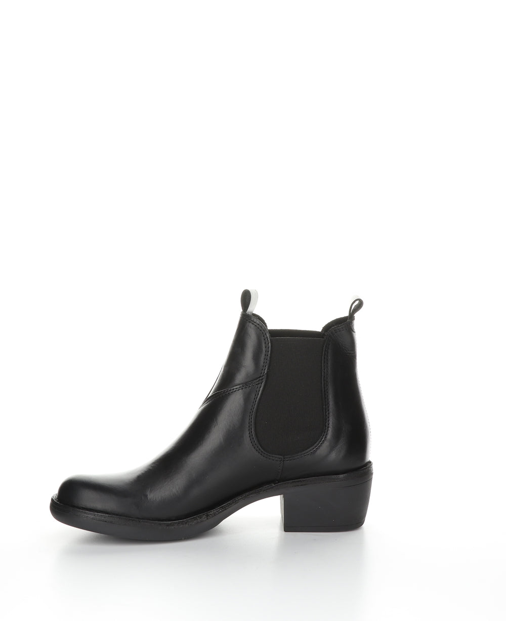 Meme030Fly Black Round Toe Ankle Boots|Meme030Fly Bottines Ͽ½Ͽ½ Bout Rond In Noir