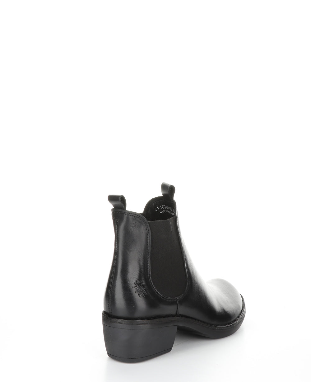 Meme030Fly Black Round Toe Ankle Boots|Meme030Fly Bottines Ͽ½Ͽ½ Bout Rond In Noir
