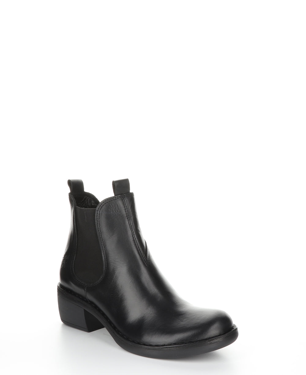 Meme030Fly Black Round Toe Ankle Boots|Meme030Fly Bottines Ͽ½Ͽ½ Bout Rond In Noir