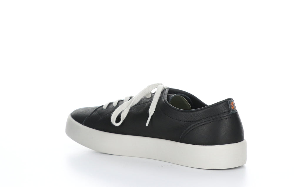 ROSS594SOF Smooth Black Lace-up Trainers|ROSS594SOF Baskets �� Lacets in Noir