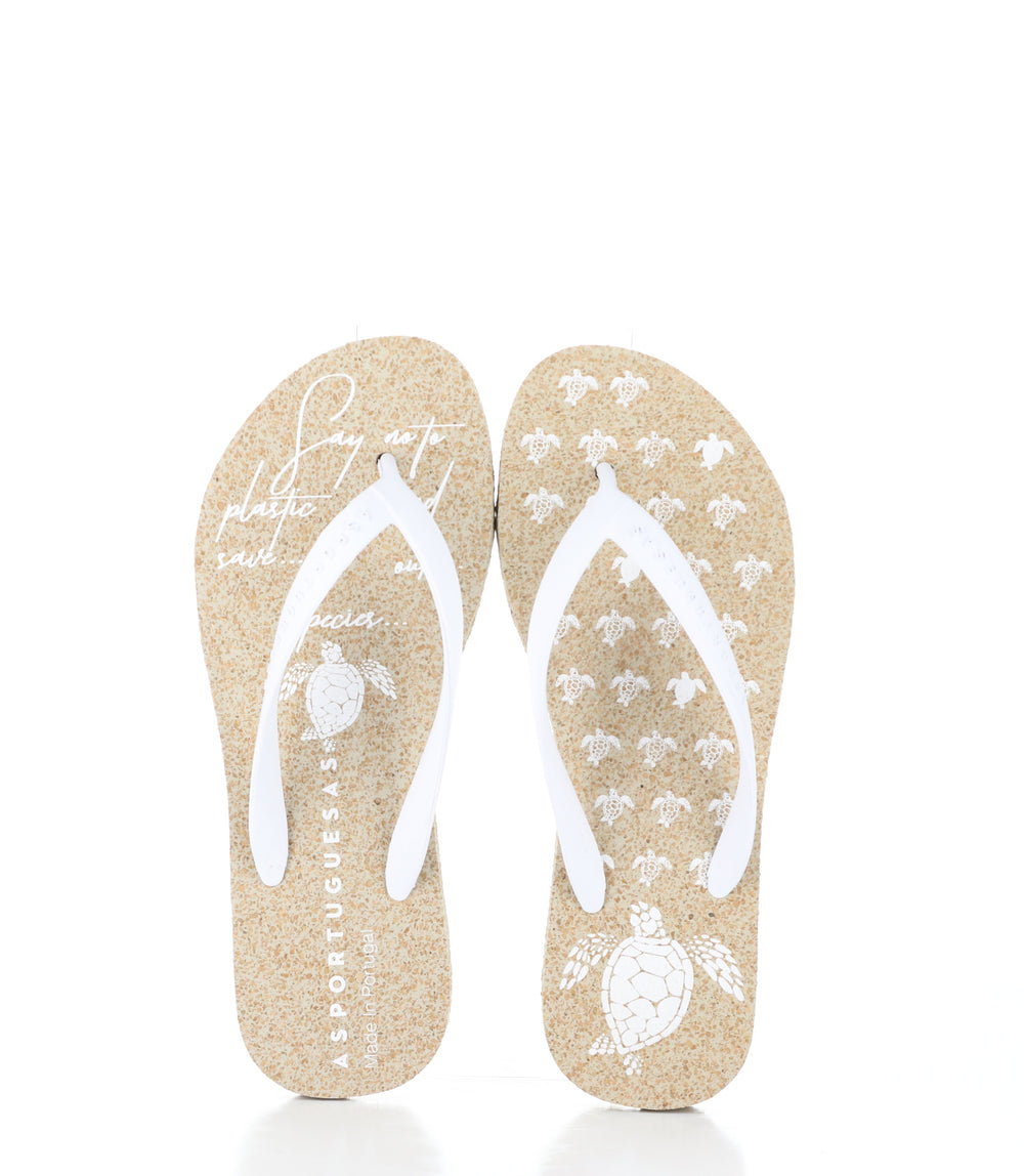 TURTLE112ASP NATURAL/WHITE Round Toe Shoes|TURTLE112ASP Chaussures �� Bout Rond in Blanc