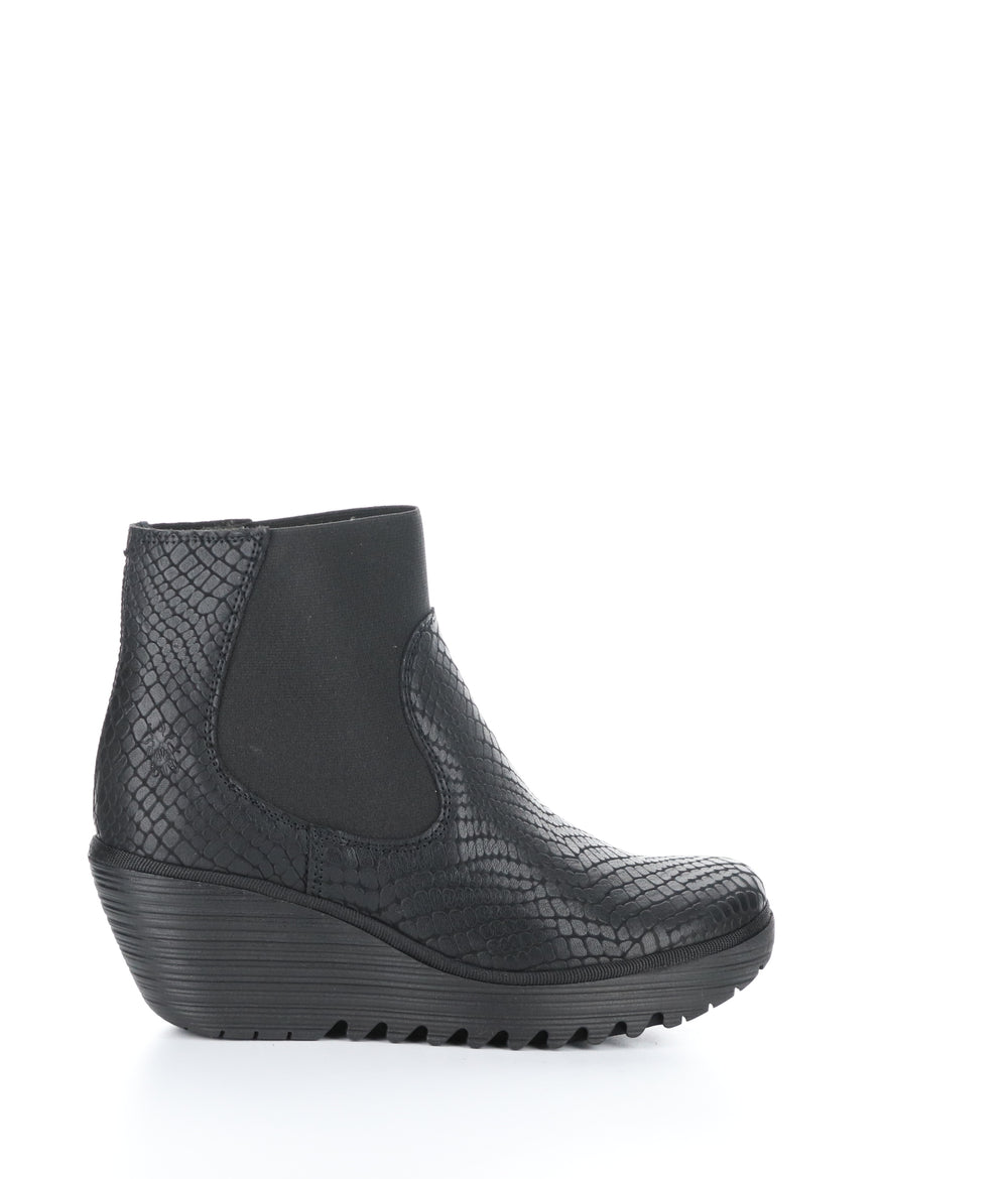 Yade398Fly 005 Black Elasticated Boots