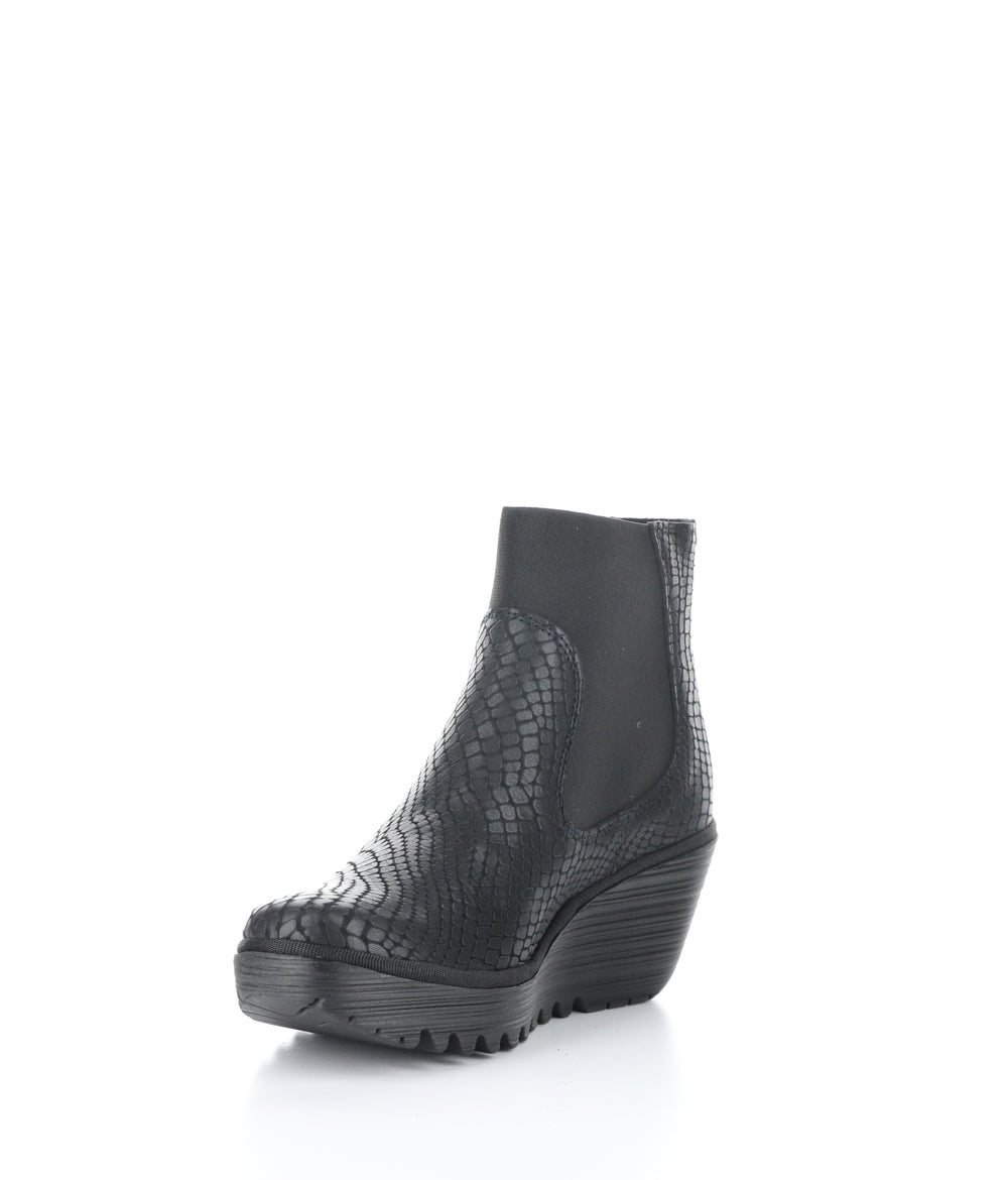Yade398Fly 005 Black Elasticated Boots