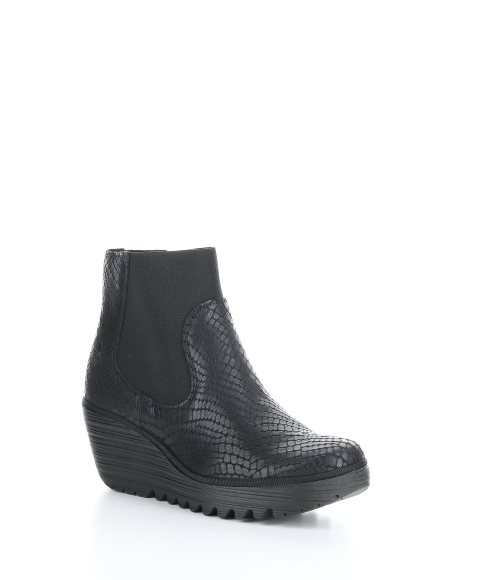 Yade398Fly 005 Black Elasticated Boots