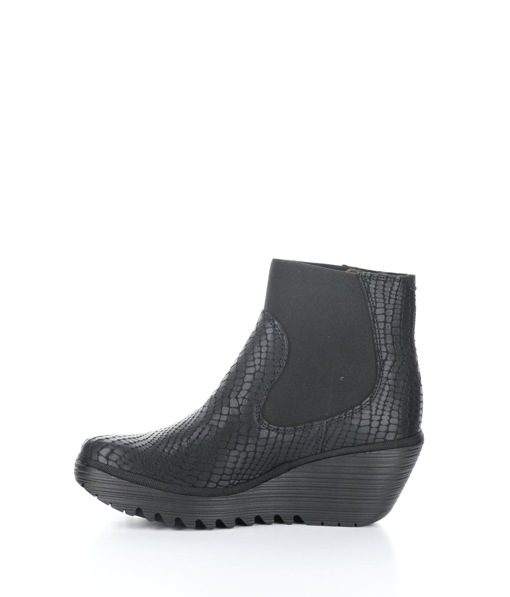 Yade398Fly 005 Black Elasticated Boots