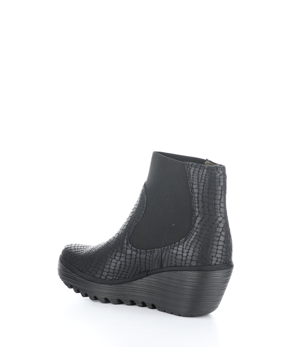 Yade398Fly 005 Black Elasticated Boots