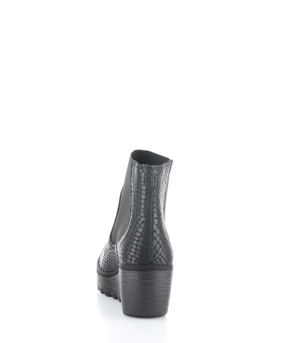 Yade398Fly 005 Black Elasticated Boots