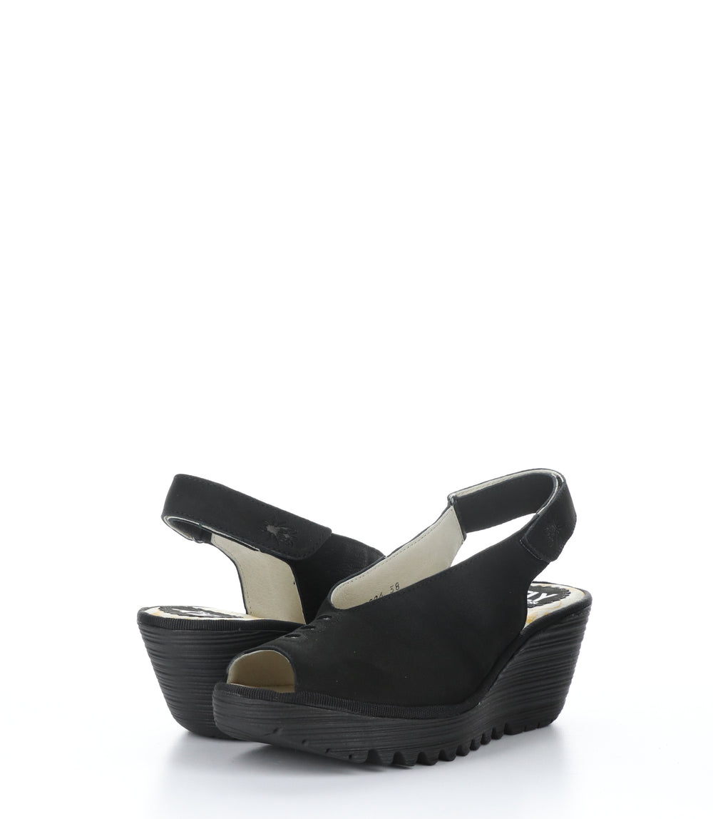 YEAY387FLY BLACK Round Toe Shoes|YEAY387FLY Chaussures �� Bout Rond in Noir